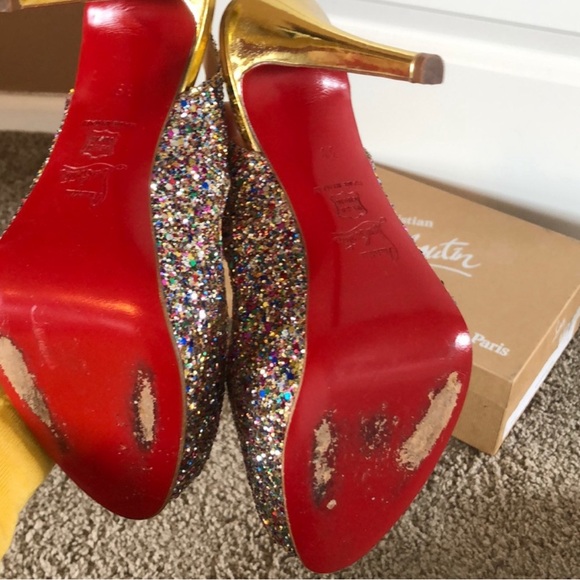 Louboutin Glitter Slingback - Picture 4 of 4